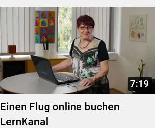 Wissen - Einen Flug Online Buchen LernKanal Titelseite des Materials